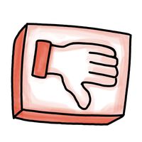 disadvantage, cons, thumbs down